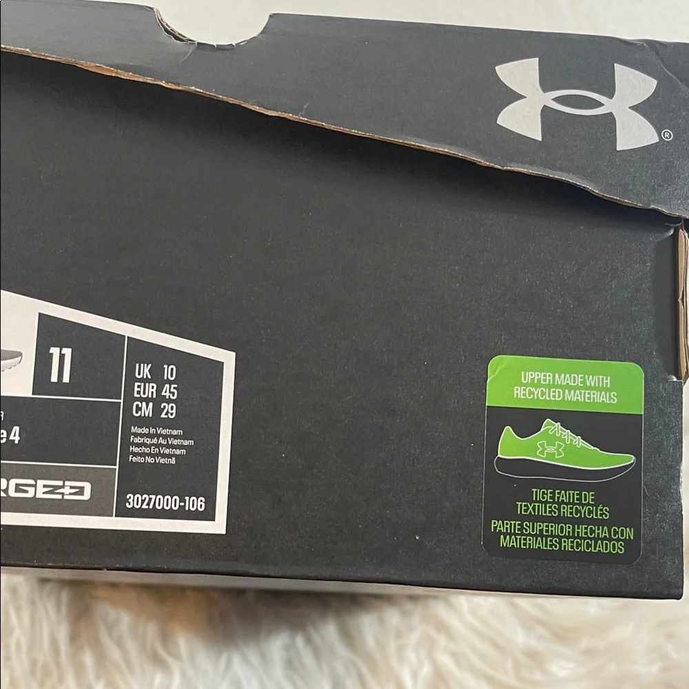 Under Armour Charged Surge 4 'Castlerock Anthracite' Running Shoes Size 11 NEW - Picture 12 of 14